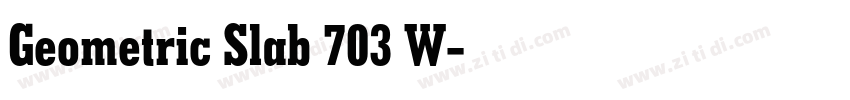 Geometric Slab 703 W字体转换
